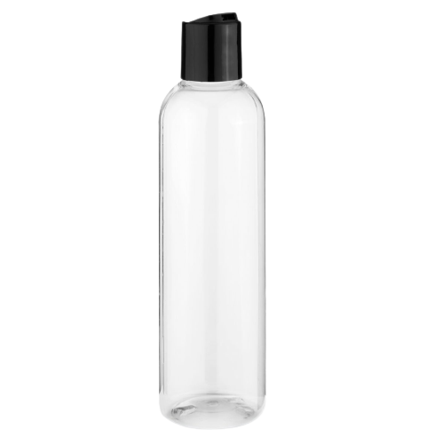8 oz Clear Plastic Bottle with Squeeze Cap
