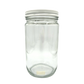 32oz Wide Mouth Clear Glass Jar