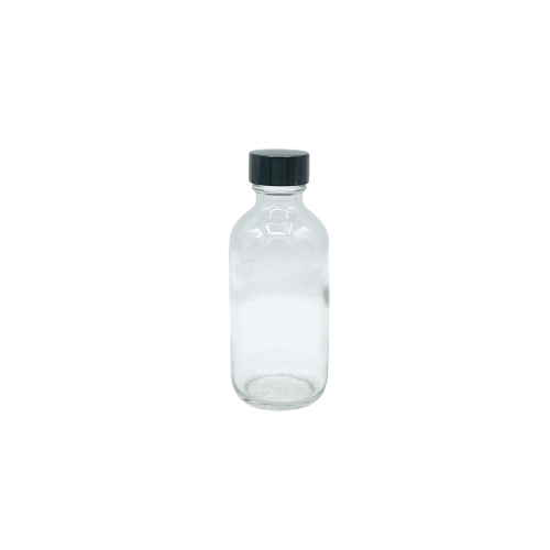 Small Clear Glass Bottle With Plain Cap