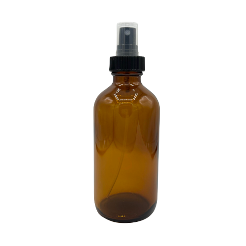 Amber Glass Bottle with Mist Spray Cap